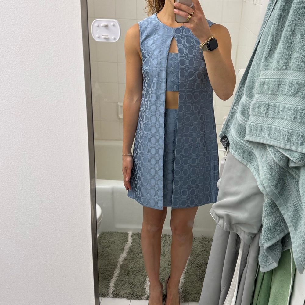 ALEXIS Asha Dress Size XS - Blue Jacquard - Picture 4 of 4